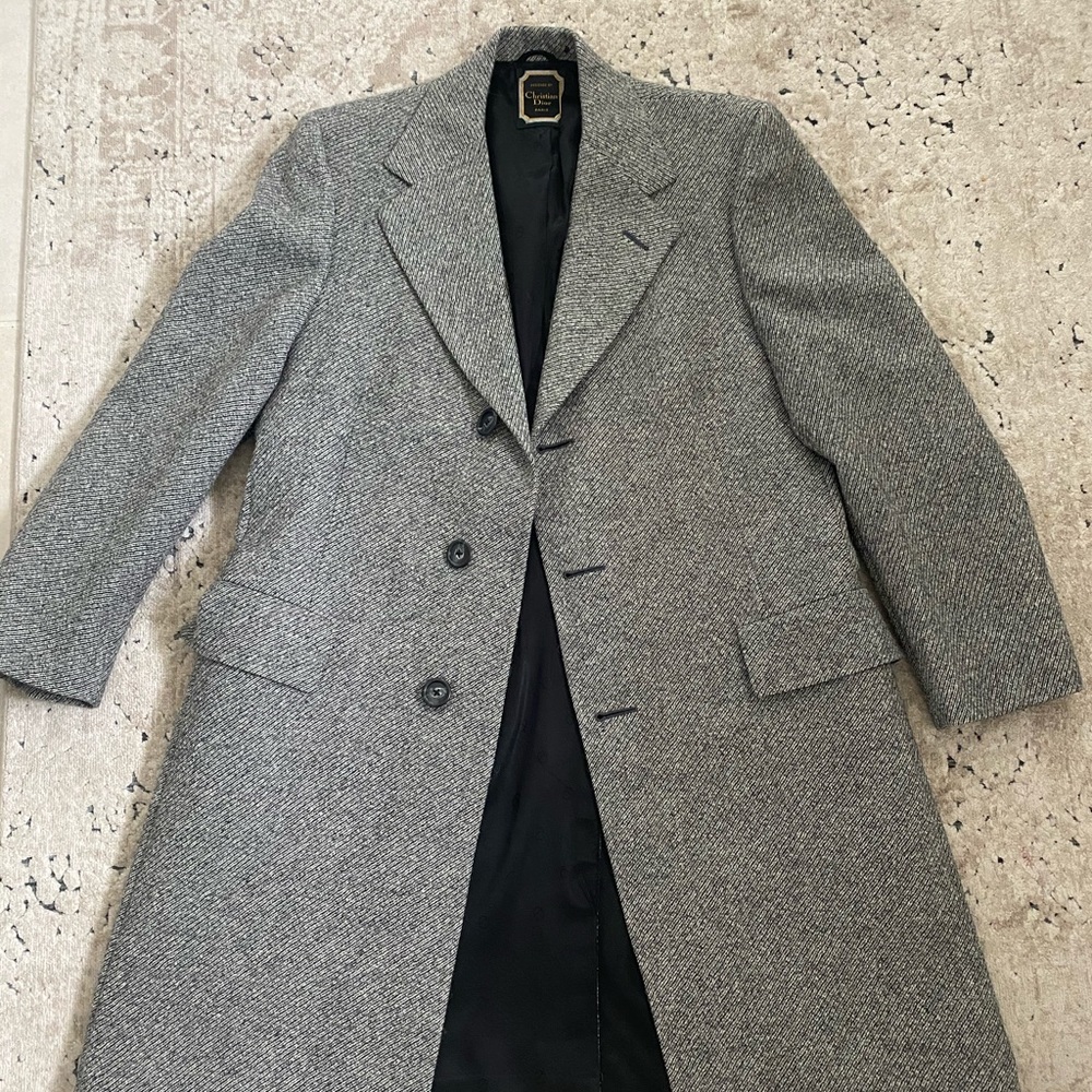 Christian Dior Peacoat vintage trench coat grey
